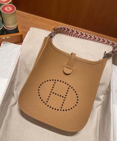 Replica Hermès Evelyne II Tpm Brown - premium superclone handbag