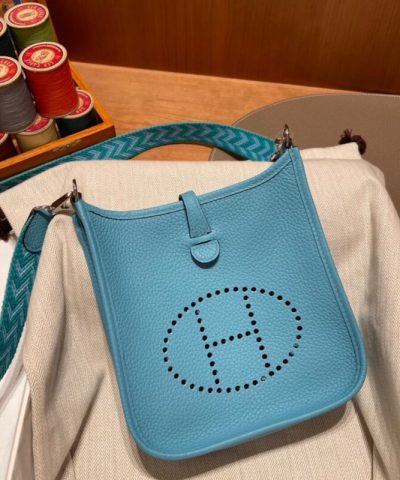 Fake Hermès Evelyne II Tpm Blue - top-grade luxury bag dupe