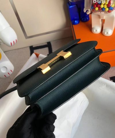 Replica Hermès Constance 18Cm Dark Green - ultra-realistic fake purse
