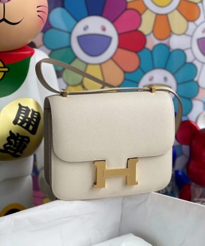 Fake Hermès Constance 18Cm White - high-end replica designer purse