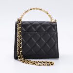 CHANEL 23B Pearl Black Handle Bag - affordable luxury replica bag