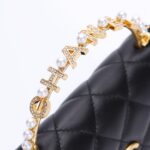 CHANEL 23B Pearl Black Handle Bag - top-grade luxury bag dupe