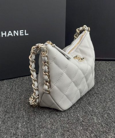 CHANEL 24p Dumpling Bag Gray - premium superclone handbag