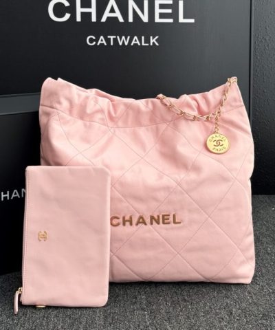 CHANEL 22 Medium Handbag Pink - top-grade luxury bag dupe