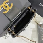 CHANEL 24c Round Shoulder Bag Black - premium superclone handbag