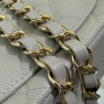 CHANEL Klasická klopová kabelka 20 cm šedá - replika luxusní designové kabelky