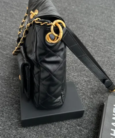 CHANEL 24p Postman Bag Small Black - best quality fake designer bag