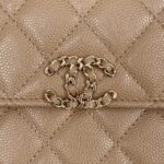 CHANEL 23P Kelly Handle Milk Tea - high-end replica designer purse