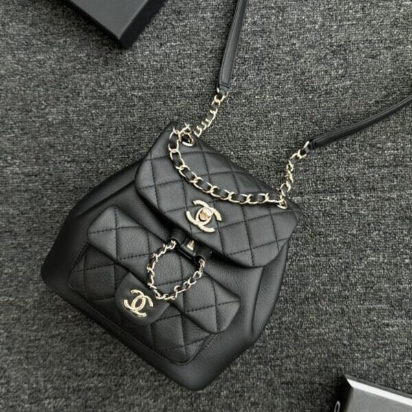 CHANEL 23C Backpack Small Black