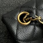 CHANEL Classic Flap 20cm Nero Caviale - replica di borsa di fabbrica d'élite