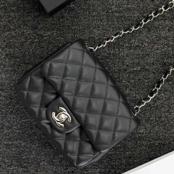 CHANEL Classic Flap 17cm Silver - 1:1 premium replica handbag