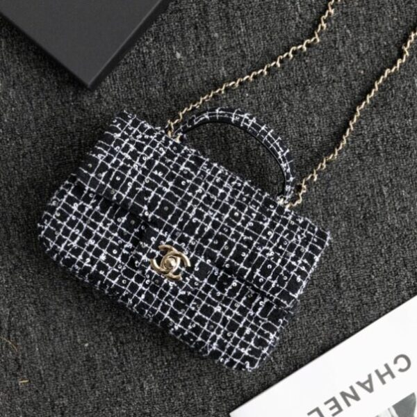 CHANEL 24p Tweed Black and White - high-end replica designer purse