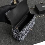 CHANEL 24p Tweed Black and White - affordable luxury replica bag