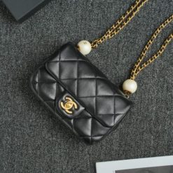 CHANEL CF Double Pearl Black
