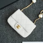CHANEL CF Double Pearl White - réplica de bolso de diseñador de alta gama