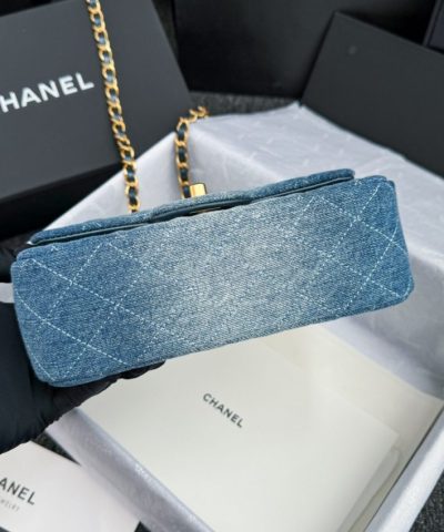 CHANEL Classic Flap 20cm Denim - affordable luxury replica bag