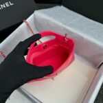 CHANEL 24s Mini Horizontal Rose Red - top-grade luxury bag dupe