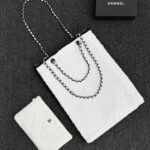 CHANEL Sequin Shoulder Bag White - premium superclone handbag