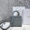 Replica Lady Dior Ultramatte Grey Grid Abc - premium superclone handbag