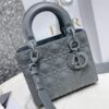 Replica Lady Dior Ultramatte Grey Grid Abc - best quality fake designer bag