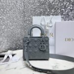 Replica Lady Dior Ultramatte Grey Grid Abc - elite factory replica handbag