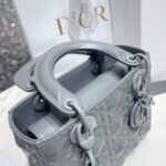 Replica Lady Dior Ultramatte Grey Grid Abc - borsa di design di alta qualità duplicata