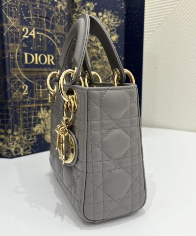Fake Lady Dior Mini Stone Grey - premium superclone handbag