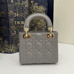 Replica Lady Dior Mini Stone Grey - 1:1 premium replica handbag
