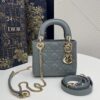 Fake Lady Dior Mini Cloud Grey - high-end replica designer purse