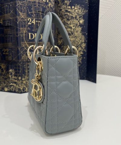 Fake Lady Dior Mini Cloud Grey - top-grade luxury bag dupe