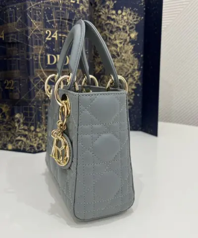 Fake Lady Dior Mini Cloud Grey - top-grade luxury bag dupe