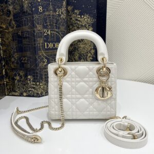 Fake Lady Dior Mini White - best quality fake designer bag