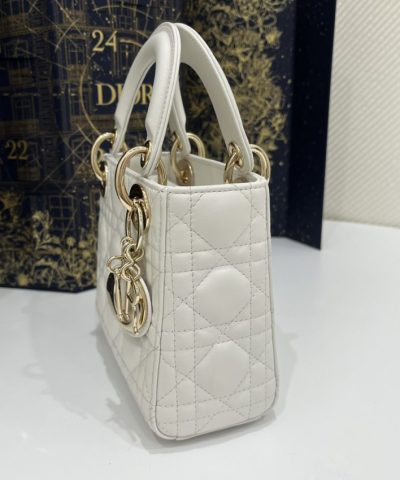 Fake Lady Dior Mini White - top-grade luxury bag dupe