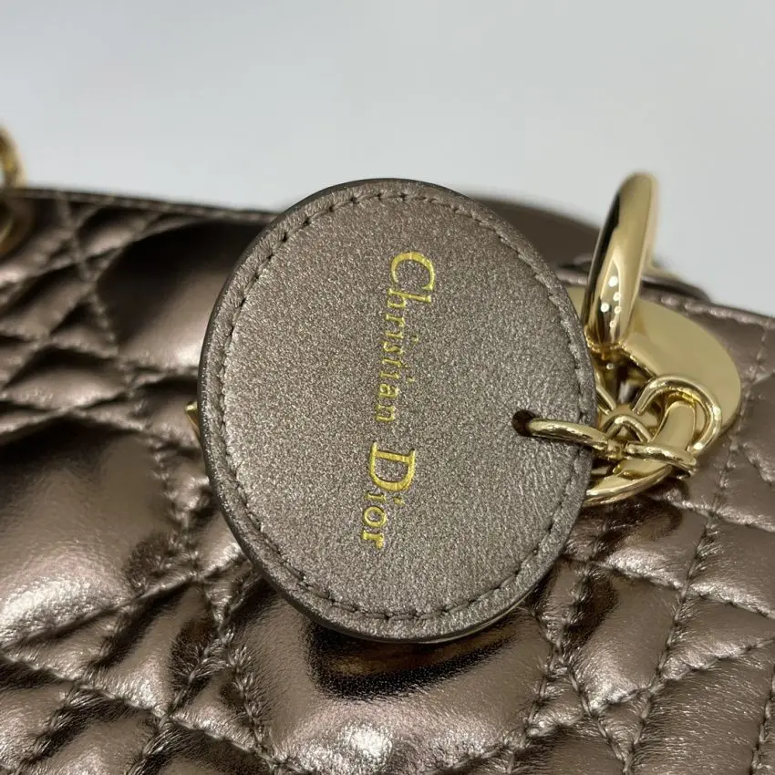 Replica Lady Dior Mini Golden – Tone Metallic - high-quality designer bag dupe