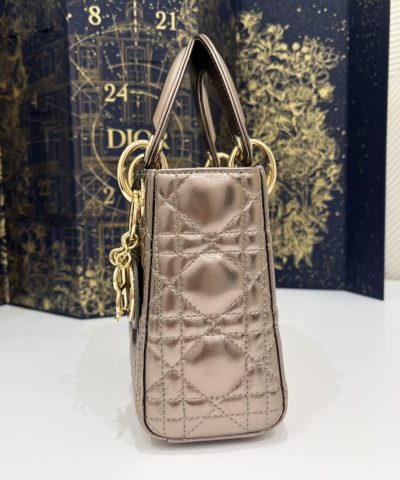 Replica Lady Dior Mini Golden – Tone Metallic - high-quality designer bag dupe