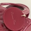 Fake Lady Dior Patent Red Abc - 1:1 premium replica handbag