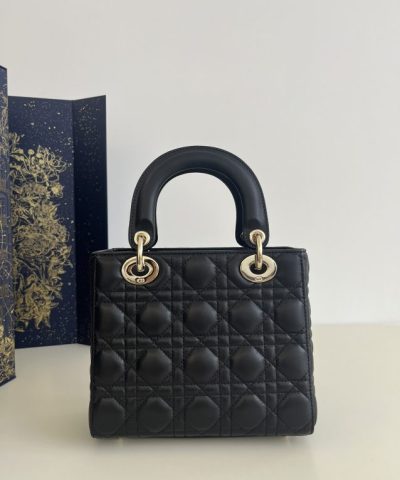 Replica Lady Dior Black Abc - best quality fake designer bag