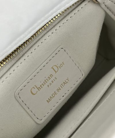 Fake Dior Lady Dior White Abc - best quality fake designer bag