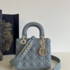Fake Dior Lady Dior Blue Abc - ultra-realistic fake purse