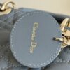 Fake Dior Lady Dior Blue Abc - designer handbag clone