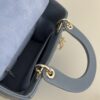 Fake Dior Lady Dior Blue Abc - premium superclone handbag