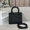 Fake Lady Dior Medium Ultramatte Black - premium superclone handbag