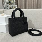 Replica Lady Dior Medium Ultramatte Black
