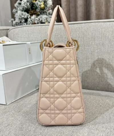 Fake Lady Dior Medium Powder Pink - elite factory replica handbag