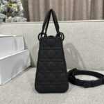 Replica Lady Dior Medium Ultramatte Black - 1:1 premium replica handbag