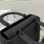 Replica Lady Dior Medium Ultramatte Black