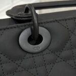 Replica Lady Dior Medium Ultramatte Black - 1:1 premium replica handbag