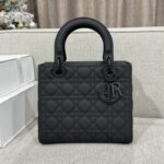 Replica Lady Dior Medium Ultramatte Black