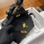 Replica Hermès Kelly Desordre Black - high-quality designer bag dupe