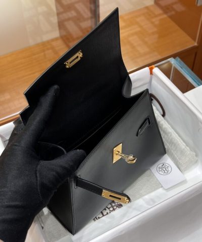 Fake Hermès Kelly Desordre Black - high-end replica designer purse